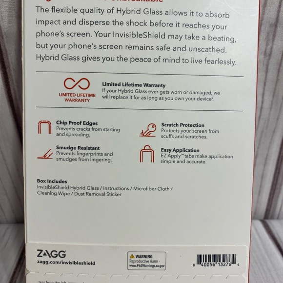NWT-Zagg Invisible Shield Hybrid Glass - Picture 10 of 10